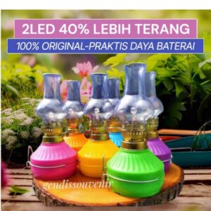 Lampu Teplok Baterai 2 LED Emergency Lamp (1)