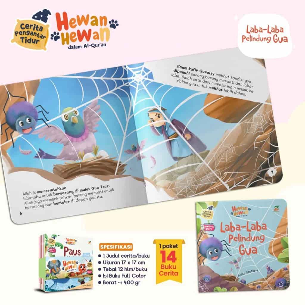 Cerita pengantar tidur hewan-hewan dalam Alquran laba-laba pelindung gua