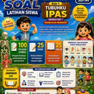 Cover Depan 150 Soal Latihan Siswa Bab 1 Tubuhku IPAS Kelas 1 SDMI Semester 1 Kurikulum Merdeka